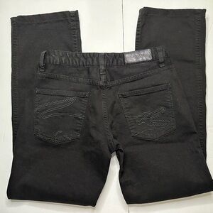 Lacoste Women’s Black Demin Gator Jeans Size 24